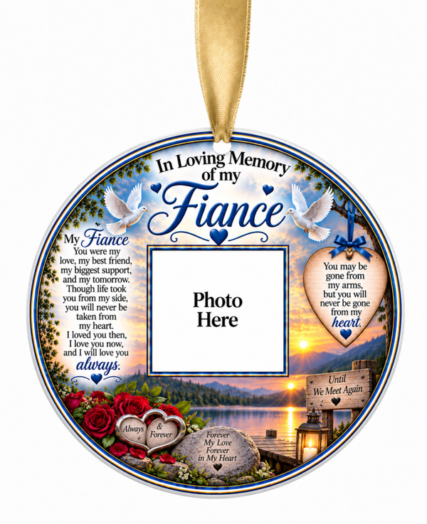Fiance/ Fiancee Memorial - Ceramic Round Ornament