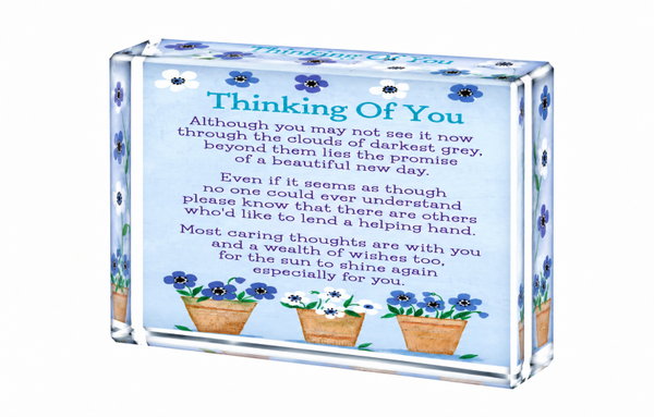 Thinking of you - Crystal Rectangle Image Block Square Corners