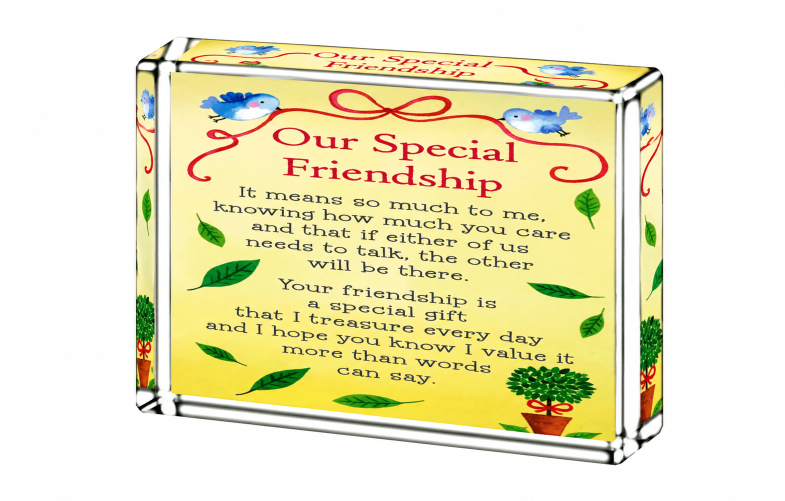 Friend  - Crystal Rectangle Image Block Square Corners