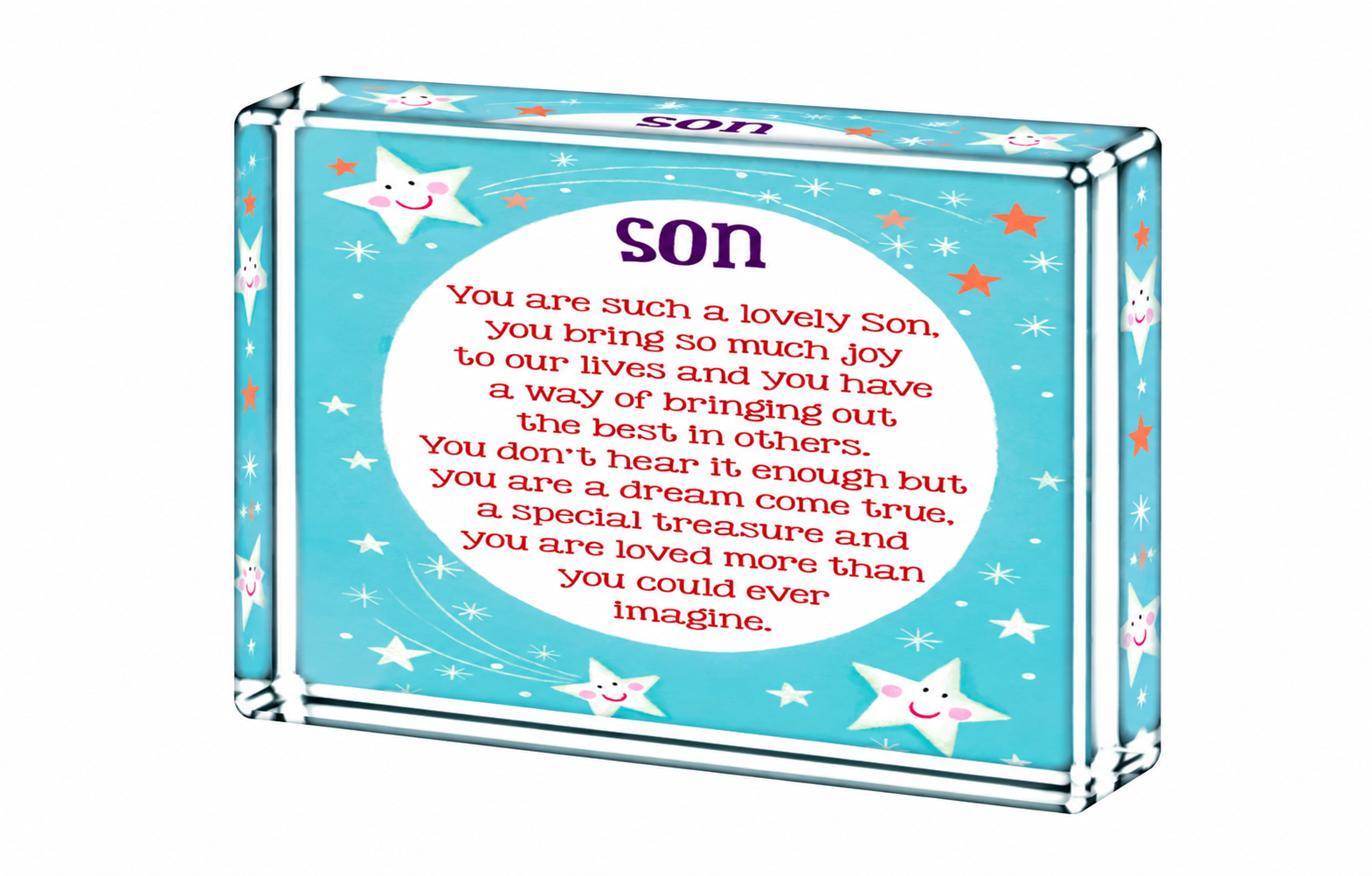 Son - Crystal Rectangle Image Block Square Corners