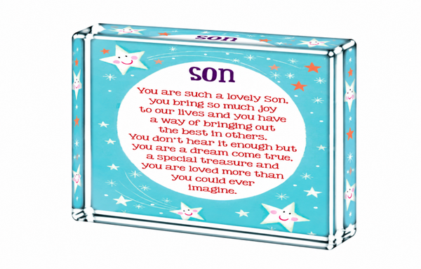 Son - Crystal Rectangle Image Block Square Corners