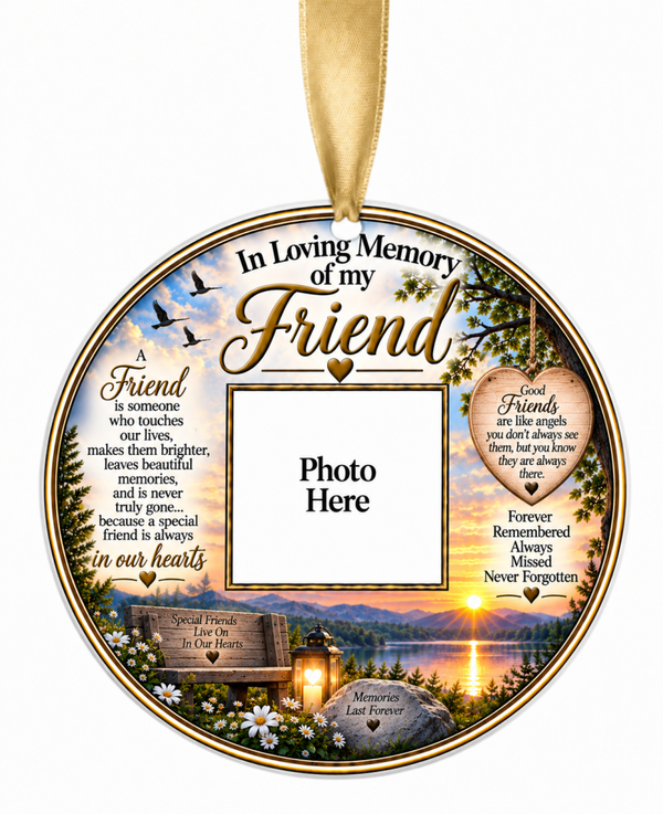 Friend Memorial - Ceramic Round Ornament