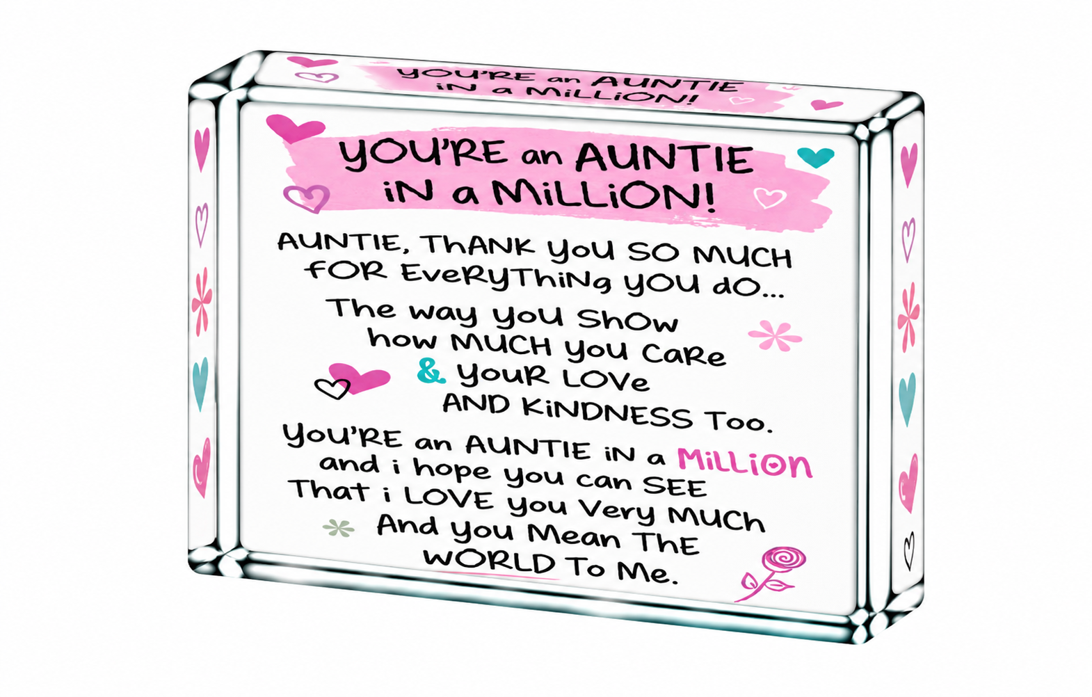 Auntie - Crystal Rectangle Image Block Square Corners
