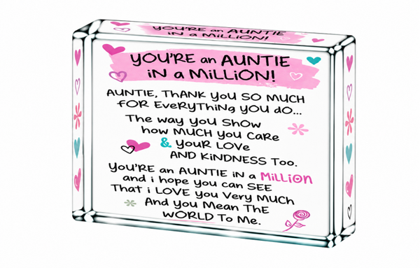Auntie - Crystal Rectangle Image Block Square Corners