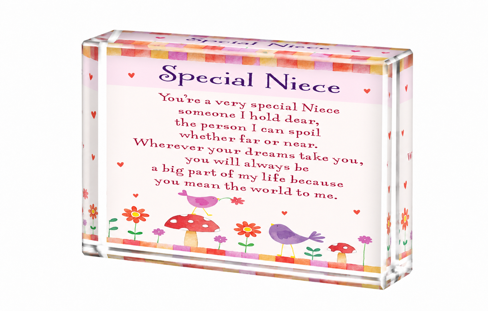 Niece - Crystal Rectangle Image Block Square Corners
