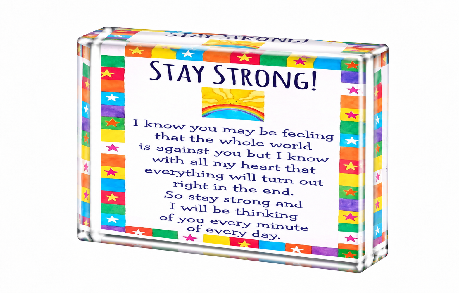 Positive Affirmation - Crystal Rectangle Image Block Square Corners