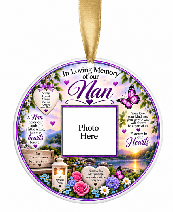 Nan Memorial - Ceramic Round Ornament