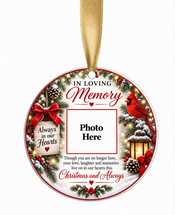 Christmas Memorial Unspecified - Ceramic Round Ornament