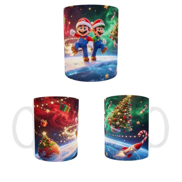 Christmas Super Mario Bros Galaxy- 11oz Mug