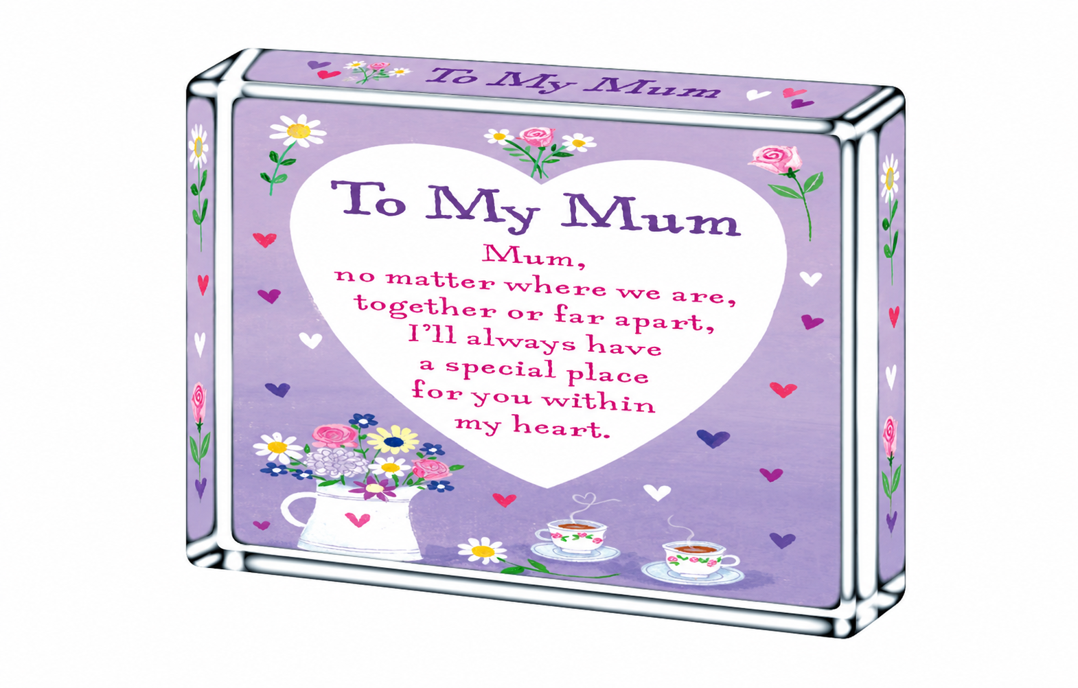 Mum - Crystal Rectangle Image Block Square Corners