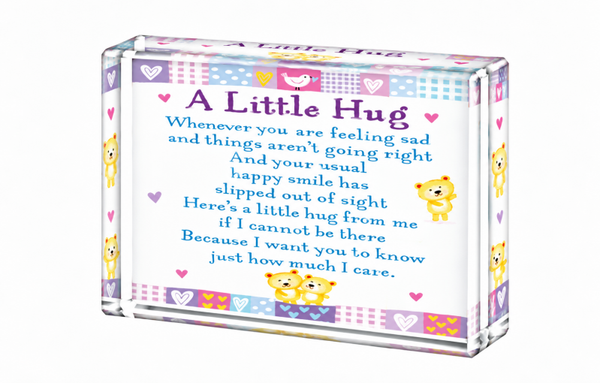 Hugs - Crystal Rectangle Image Block Square Corners