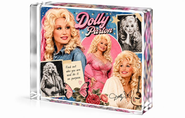 Dolly Parton - Crystal Rectangle Image Block Square Corners