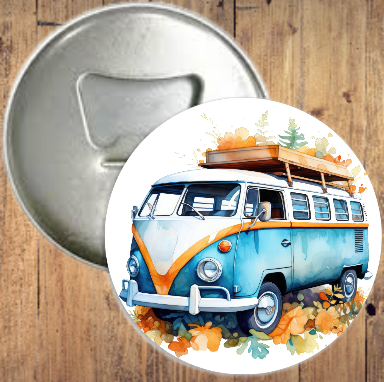 Classic Cars Watercolour - Magnetic Bottle Opener