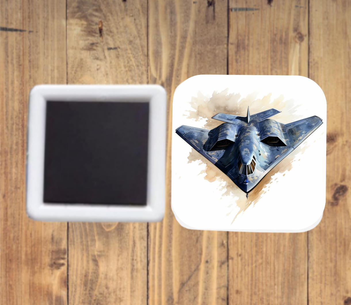 Aircraft Watercolor- Square Magnet