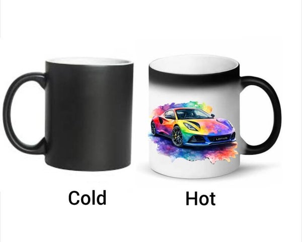 Watercolour Sports Cars- 11oz Mug Colour Changing