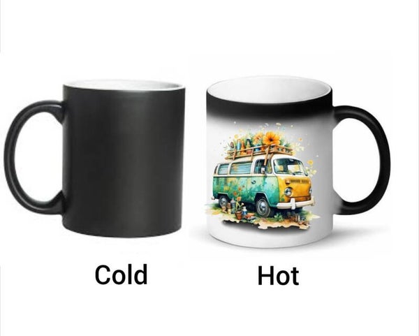 Watercolour Classic Cars - 11oz Mug Colour Changing