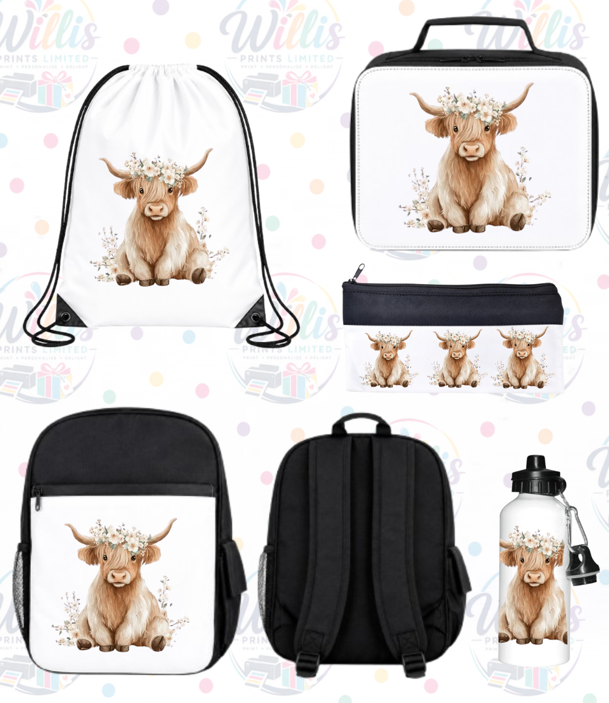 Highland Cow - Back to School Bundle