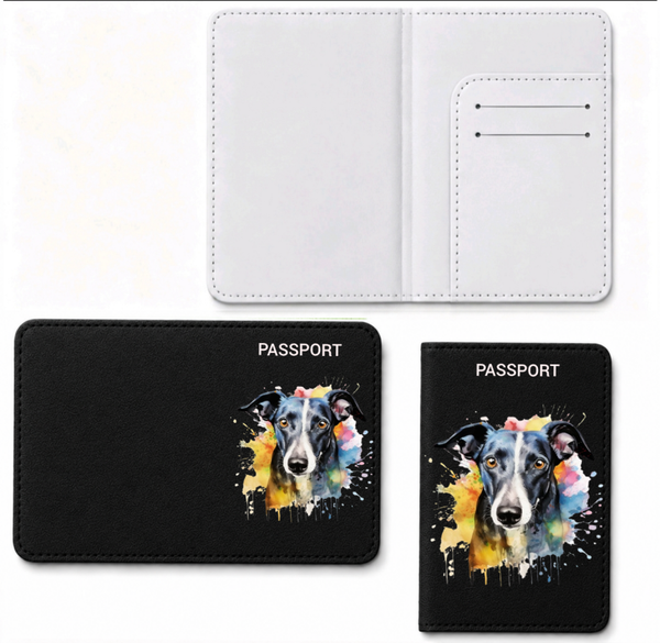 Watercolour Lurcher  - Passport Cover