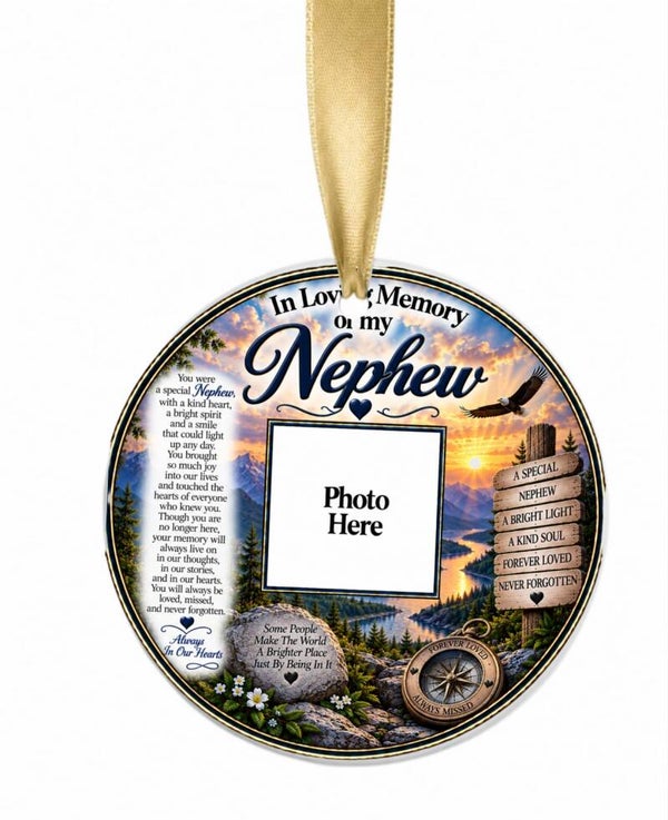 Nephew Memorial - Ceramic Round Ornament