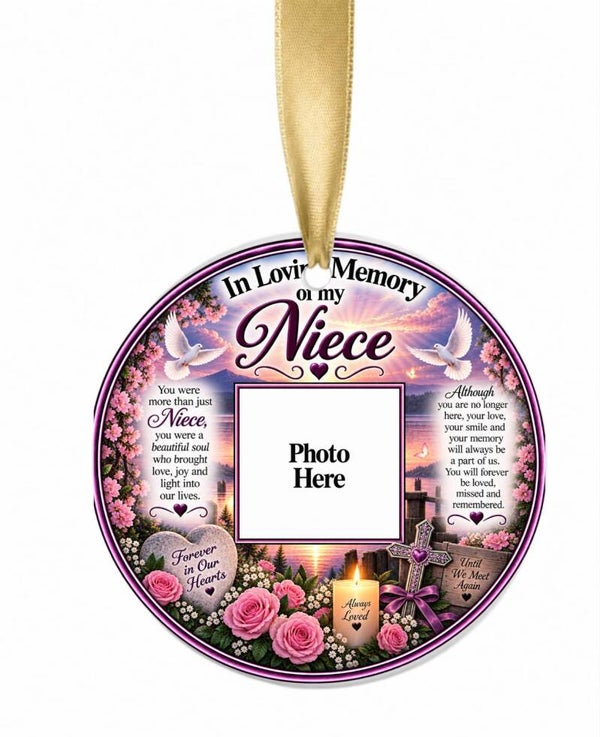 Niece Memorial - Ceramic Round Ornament