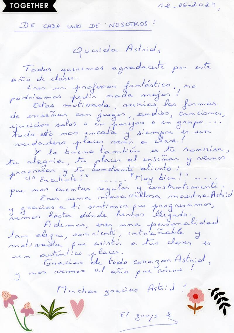 Témoignage - Groupe intermédiaire