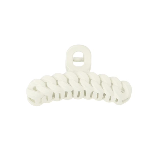 Haarklem gevlochten - crème