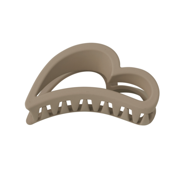 Haarklem half hartje - camel