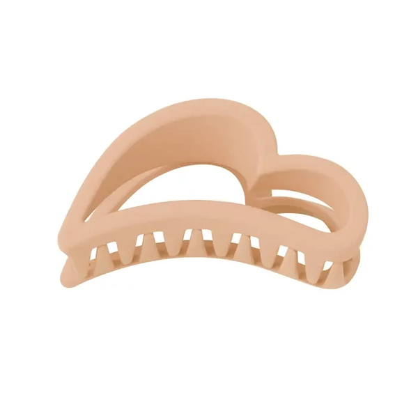 Haarklem half hartje - licht roze