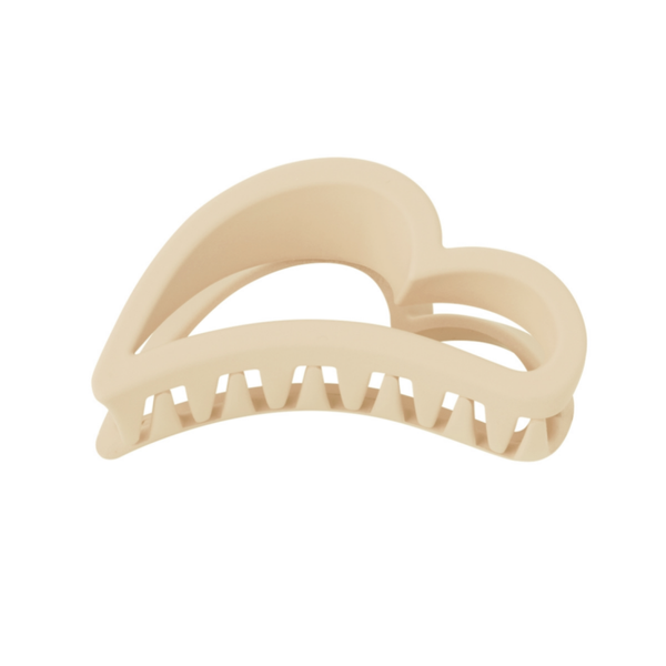 Haarklem half hartje - beige