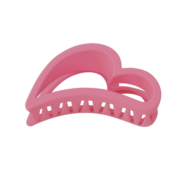 Haarklem half hartje - fuchsia