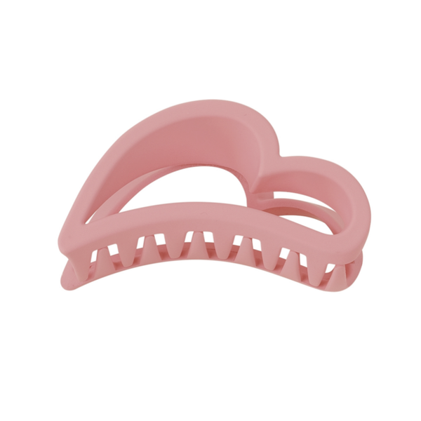 Haarklem half hartje - roze