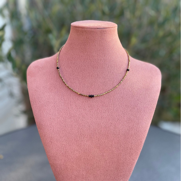 Forever necklace - brons zwart