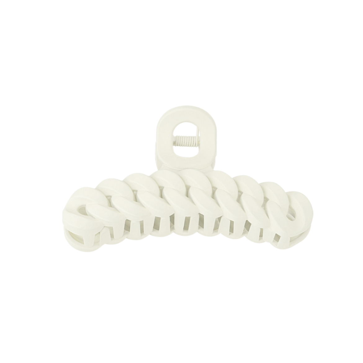 Haarklem gevlochten - crème