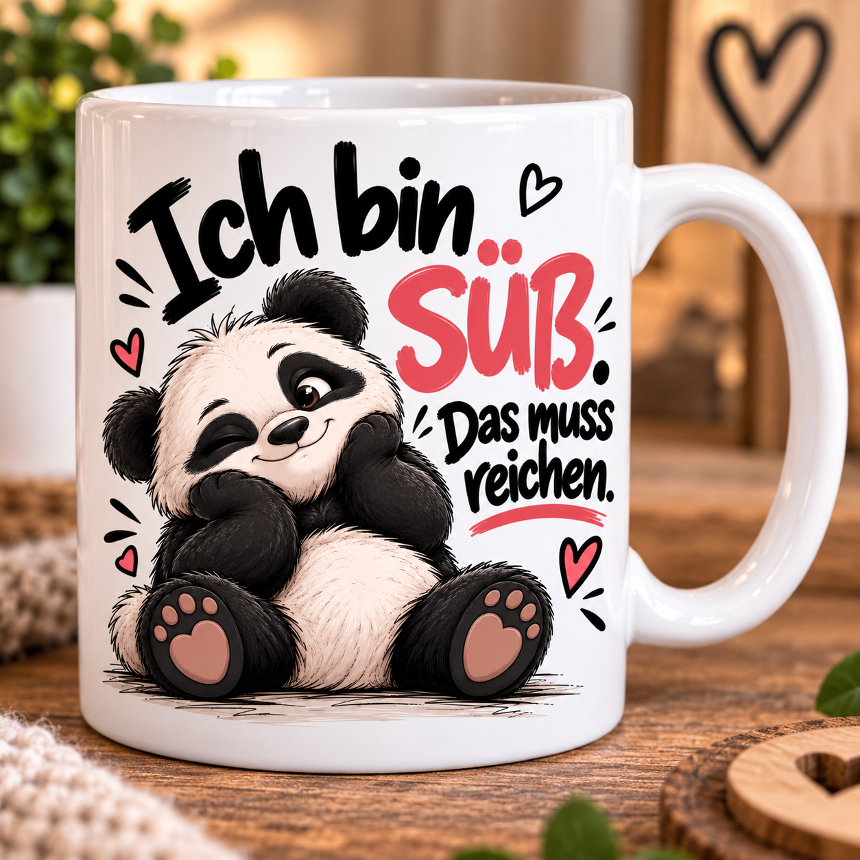 Panda-Tasse „Ich bin süß. Das muss reichen.