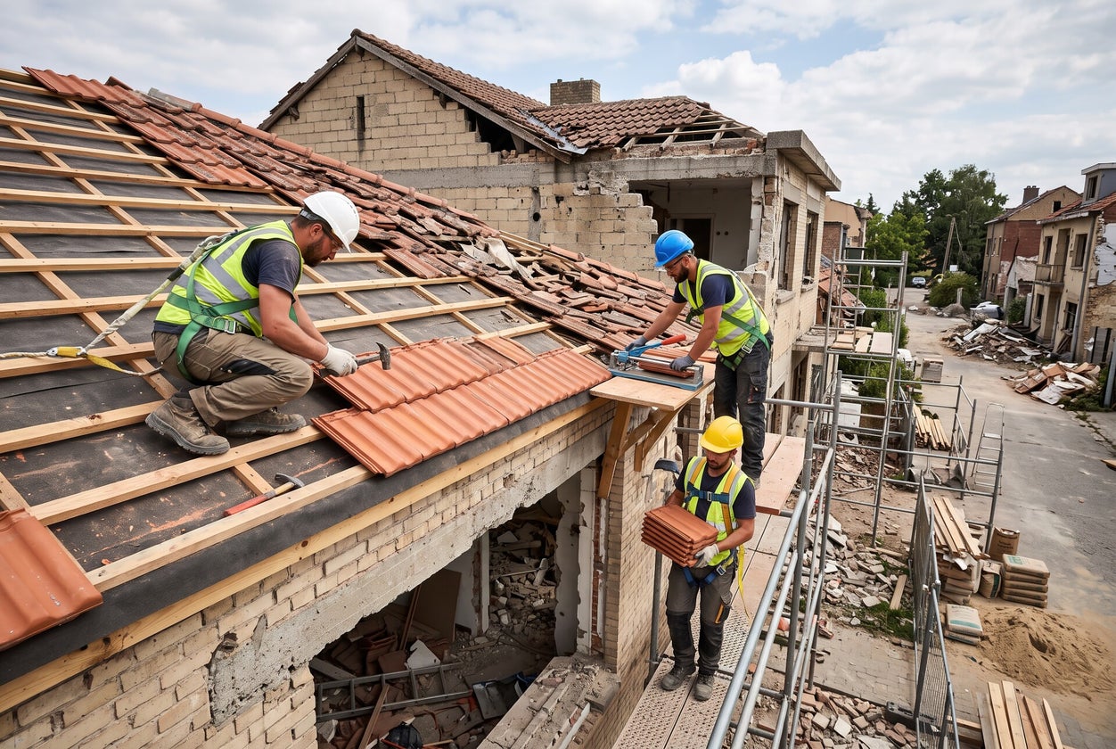Travaux de bâtiment en cours de réalisation