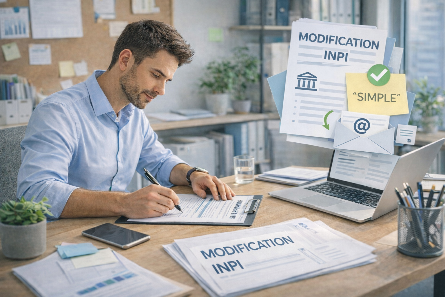 Déclaration modificative INPI simple