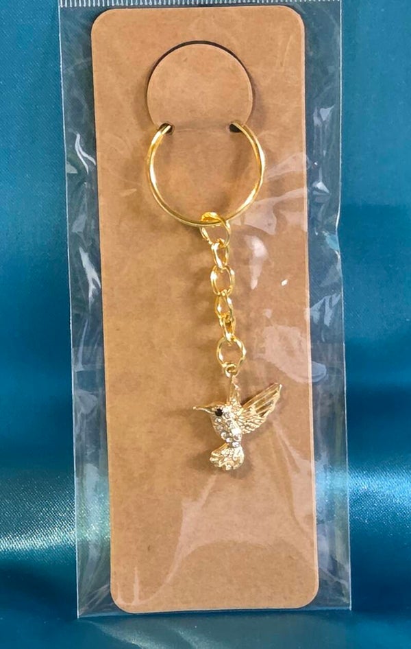 Phönix mit Strasssteinen - gold