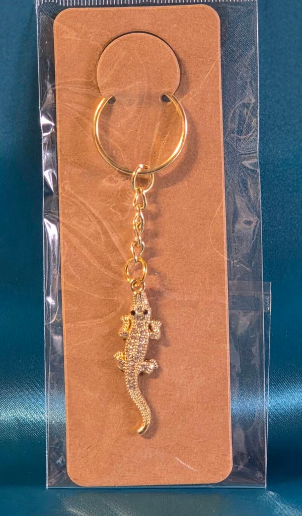 Krokodil mit Strasssteinen