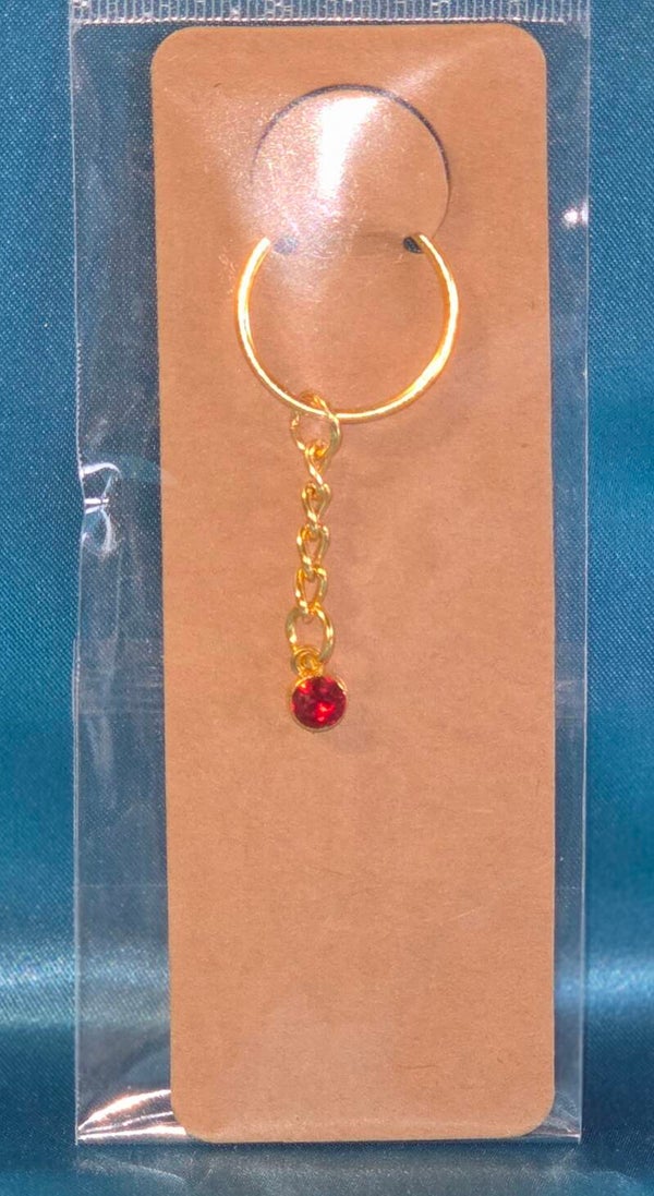 Geburtsstein in rot - gold