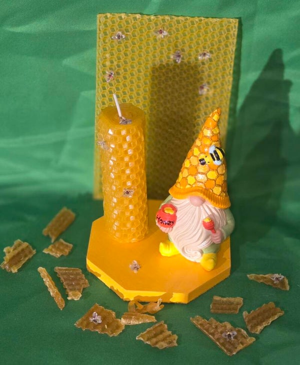 Honigwichtel mit Bienenwachskerze