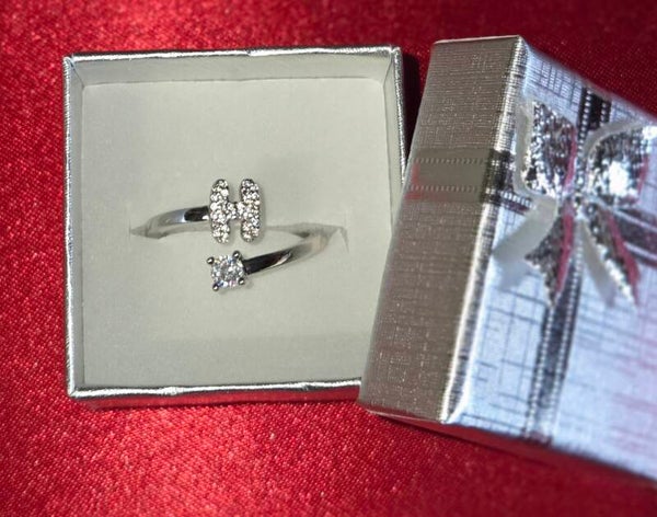 Ring - Buchstabe H - Kupfer - Verstellbar