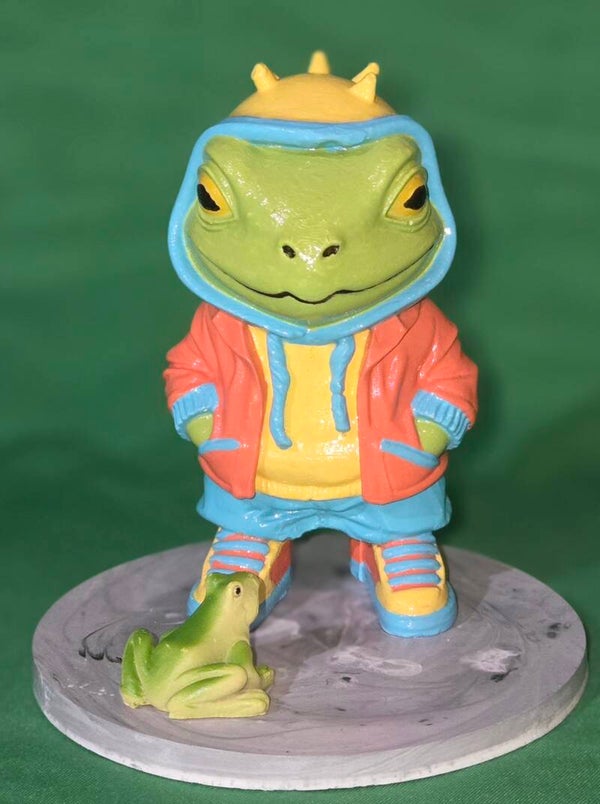 Frosch auf Untersetzer