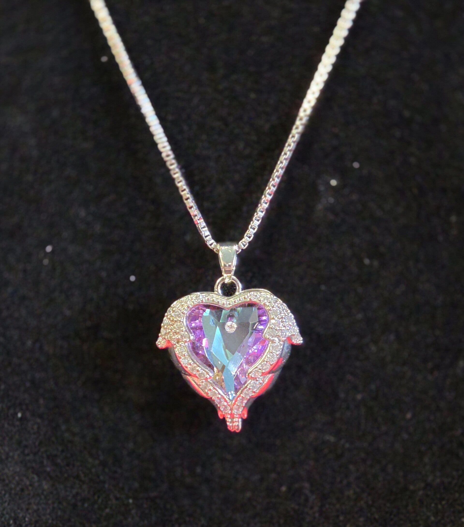 Kette mit Herz - silber - Titan Stahl