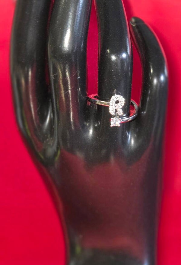 Ring - Buchstabe R - Kupfer - Verstellbar