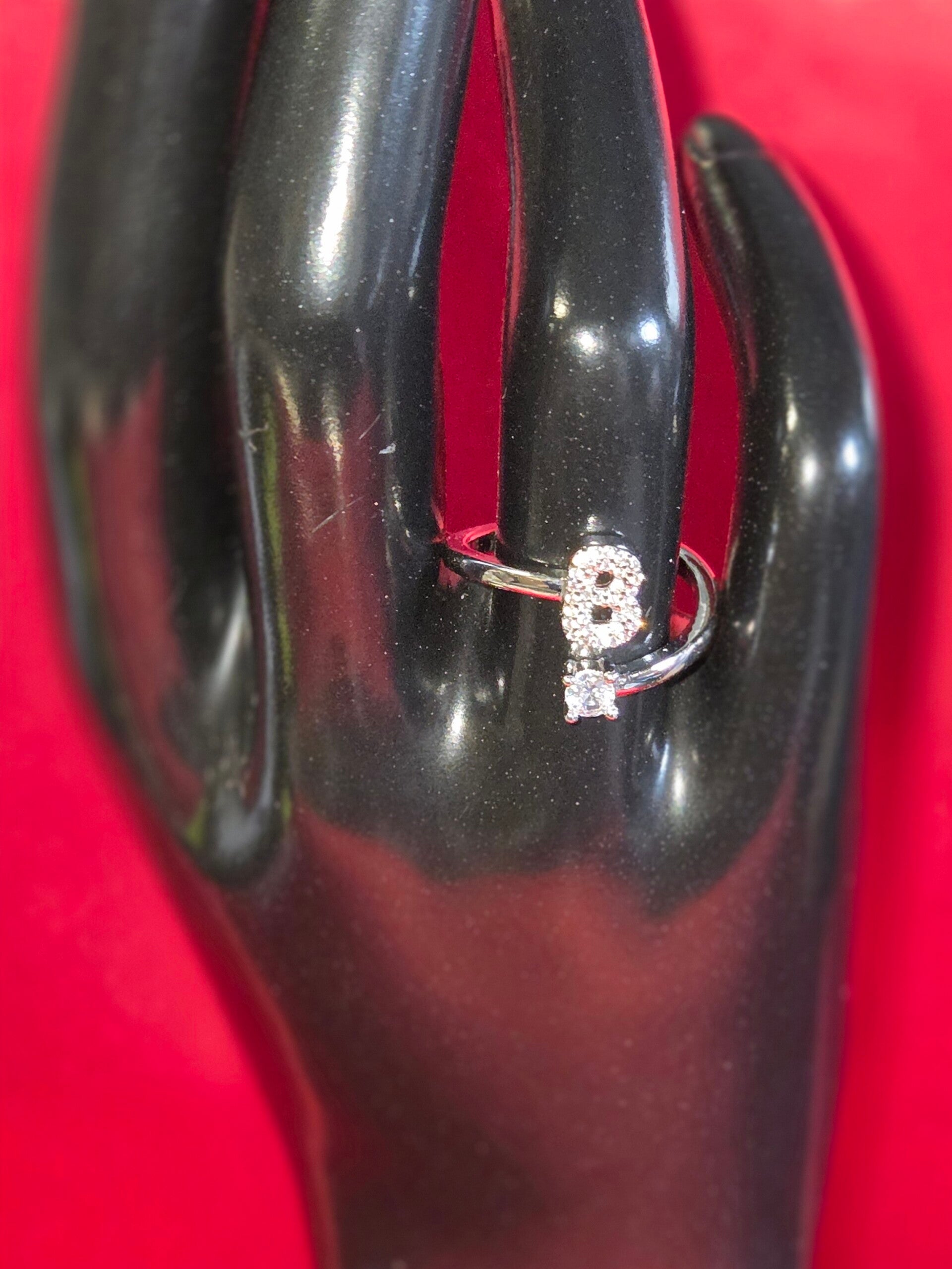 Ring - Buchstabe B - Kupfer - Verstellbar