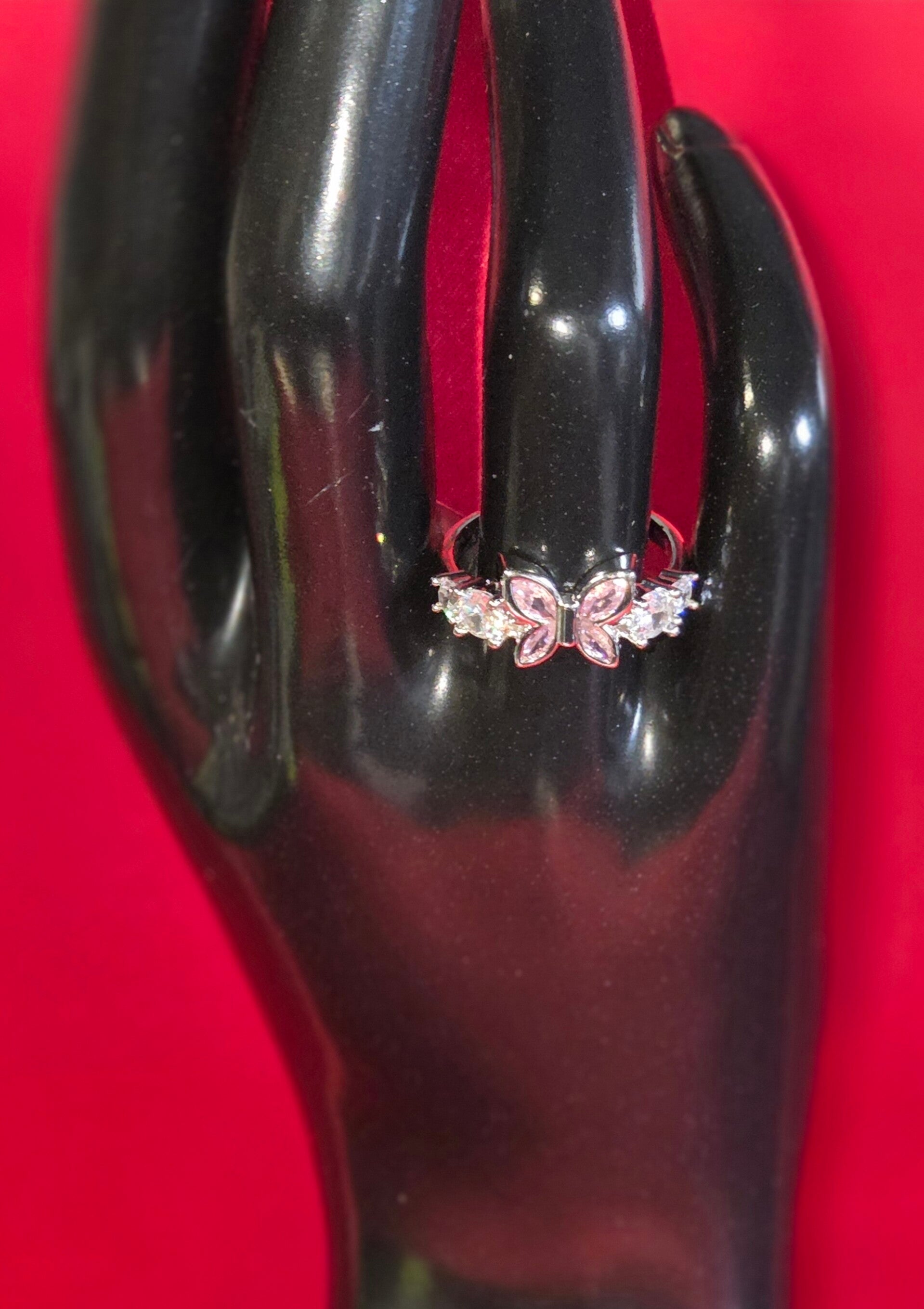 Ring mit Schmetterling - 304 Edelstahl - Verstellbar