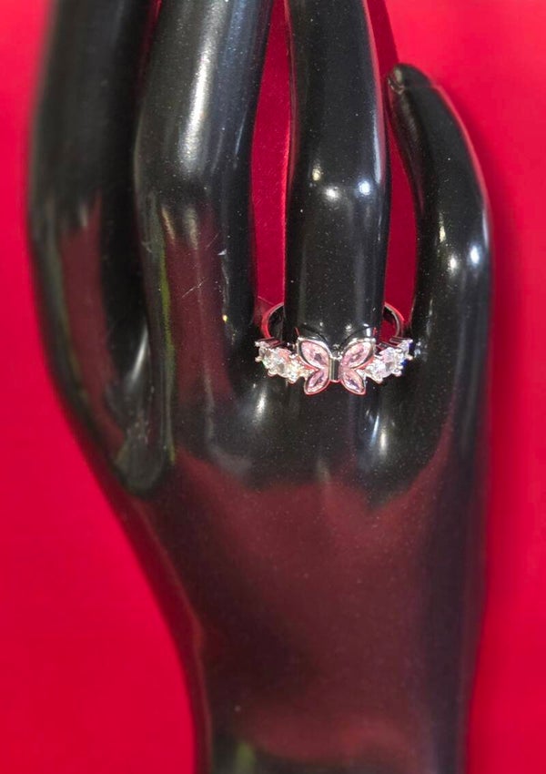 Ring mit Schmetterling - 304 Edelstahl - Verstellbar
