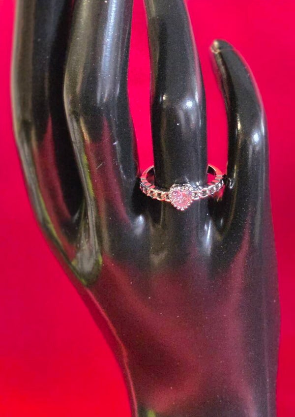 Ring mit Herz klein - 304 Edelstahl - verstellbar