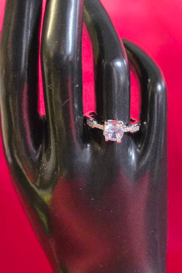 Ring mit großen Stein - 304 Edelstahl - verstellbar