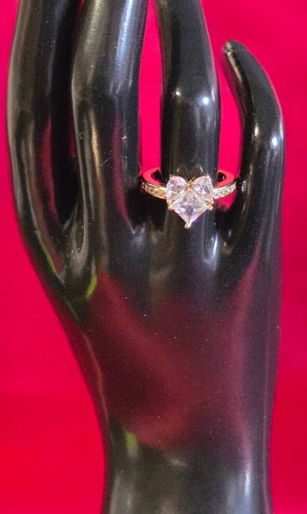 Ring mit Herz - 304 Edelstahl - verstellbar